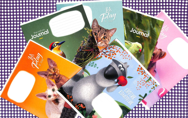 Notatnik w linie - 12 kartek. (z różnymi motywami na okładce)