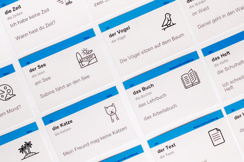 Fiszki ze słownictwem, poziom podstawowy. Niemiecki A1