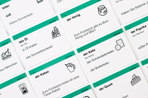 Fiszki słownictwa, poziom średniozaawansowany niższy. Niemiecki A2