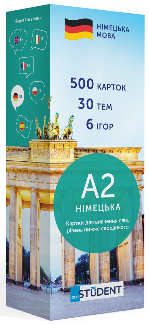 Fiszki słownictwa, poziom średniozaawansowany niższy. Niemiecki A2