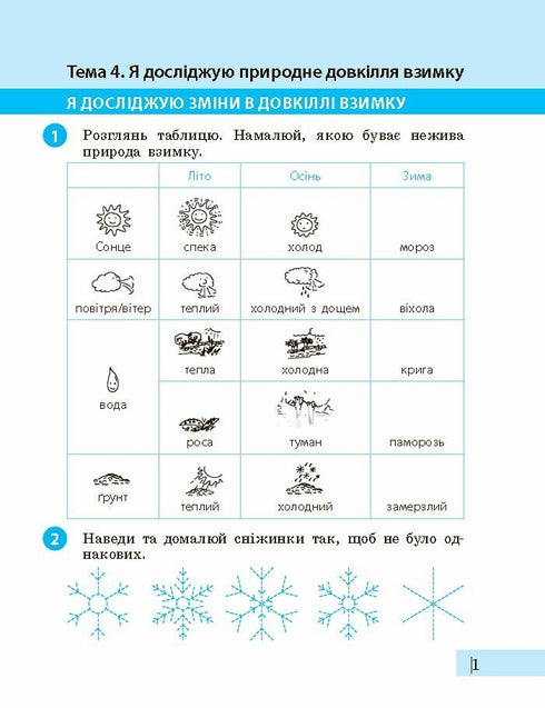 НУШ Я досліджую світ. 1 клас. Робочий зошит до підручника І.О. Большакової, М. С. Пристінської. ЧАСТИНА 2