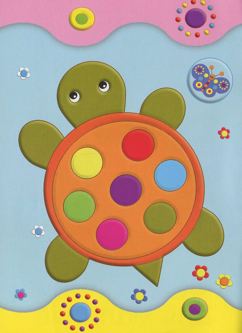 Developmental stickers for babies. Peacock