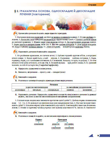 Ukrainian language. Textbook. 9th grade