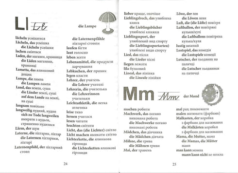 Odniesienie do słownika niemiecko-ukraińskiego i ukraińsko-niemieckiego. 2-4 klasy