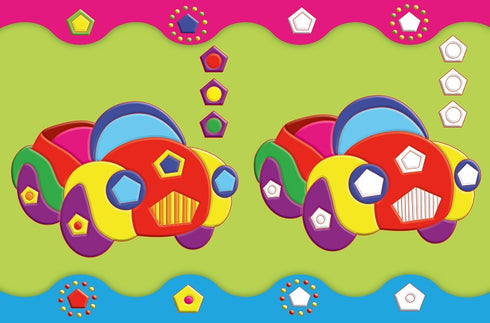 Rozwojowe naklejki dla maluchów. Lokomotywa